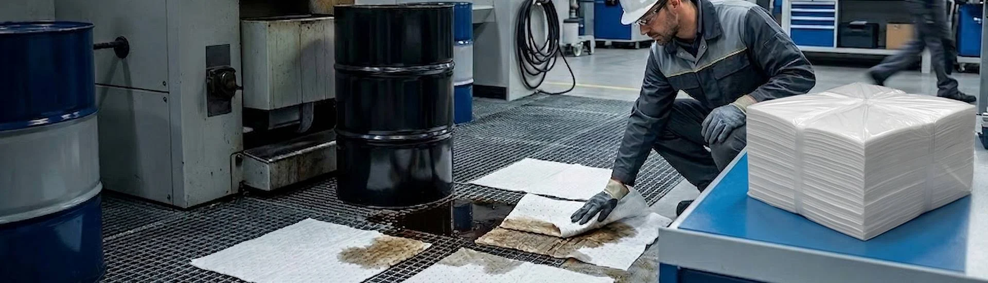 oil absorbent pad industrial spill