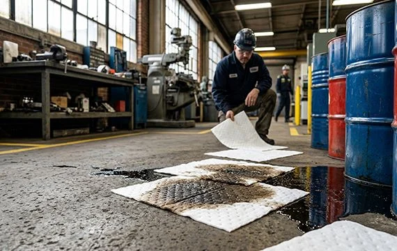 oil absorbent pad use case